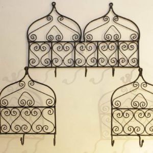 Metal Hangers with 5 (above) and 3 (below) hooks