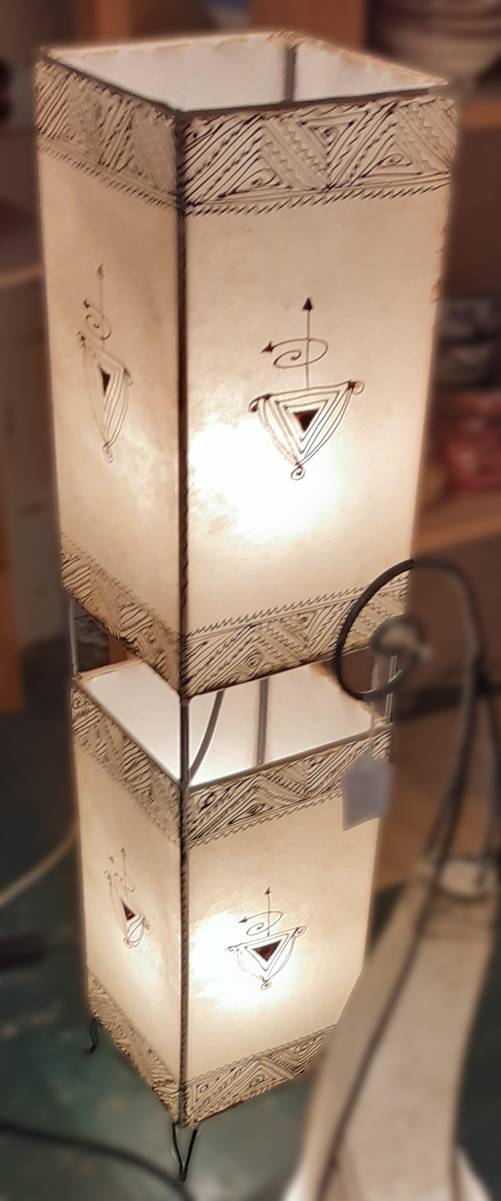Square Henna lamp, 2 lights